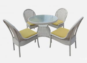 Product picture：Furniture factory 美之滕 Outdoor furniture products 《White fresh outdoor eat desk and chair》议价