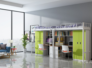 Product picture：Furniture factory 兆发家具 Office furniture products 《White green double modern apartment bed》议价