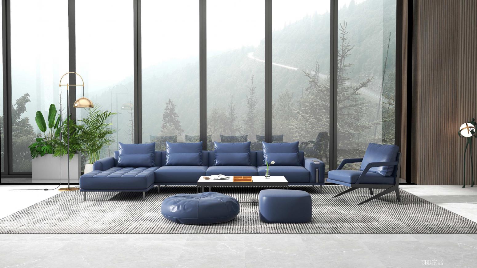 CBD家居Home FurnitureProduct《Black gold sofa HZ071》【图1】