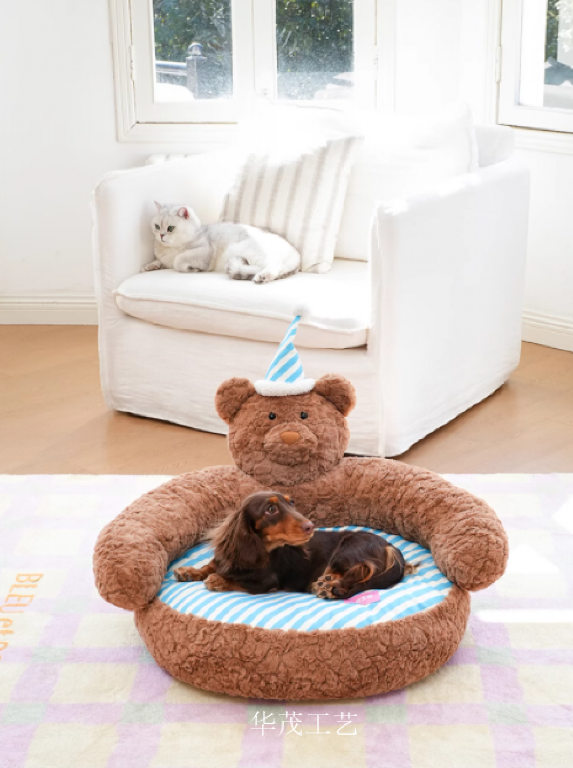 华茂工艺Pet furnitureProduct《Small Pet Sofa Bed for Dogs & Cats》【图3】