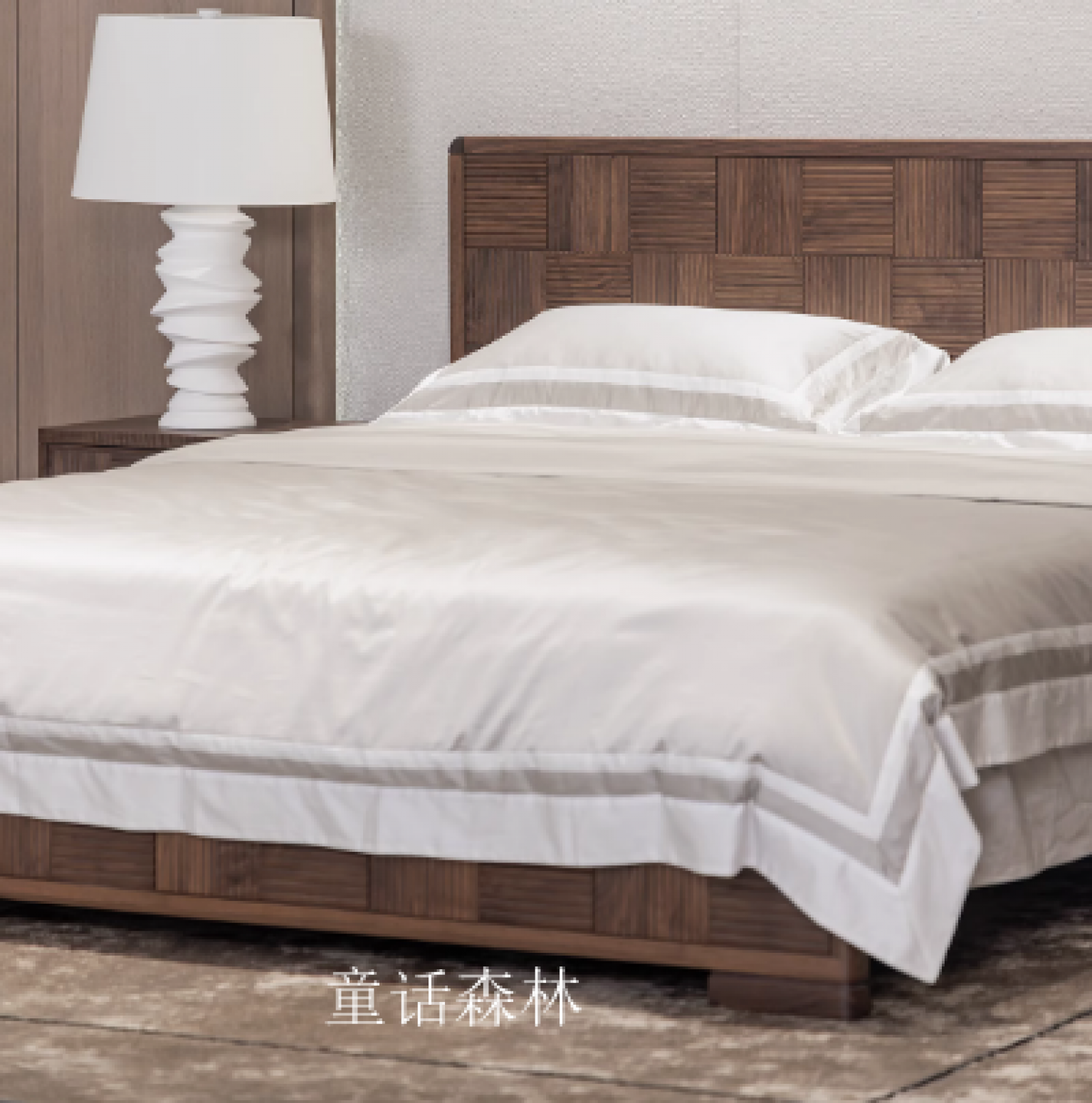 童话森林Home FurnitureProduct《Mid-Century Modern King Bed in Black Walnut》【图2】