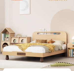 Product picture：Furniture factory七彩人生Children's furnitureproduct name《Solid Wood Kids Bed Frame》议价