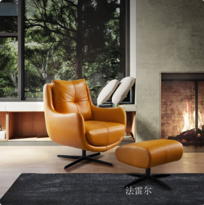 Product picture：Furniture factory富丽家居Home Furnitureproduct name《Single Leather Swivel Sofa》议价