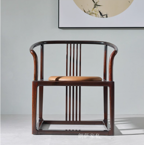Product picture：Furniture factory朗萨家私Home Furnitureproduct name《Solid Wood & Leather Study Armchair》议价