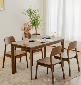 Product picture：Furniture factory华鹤家具Home Furnitureproduct name《Modern Minimalist Solid Wood Dining Table》议价