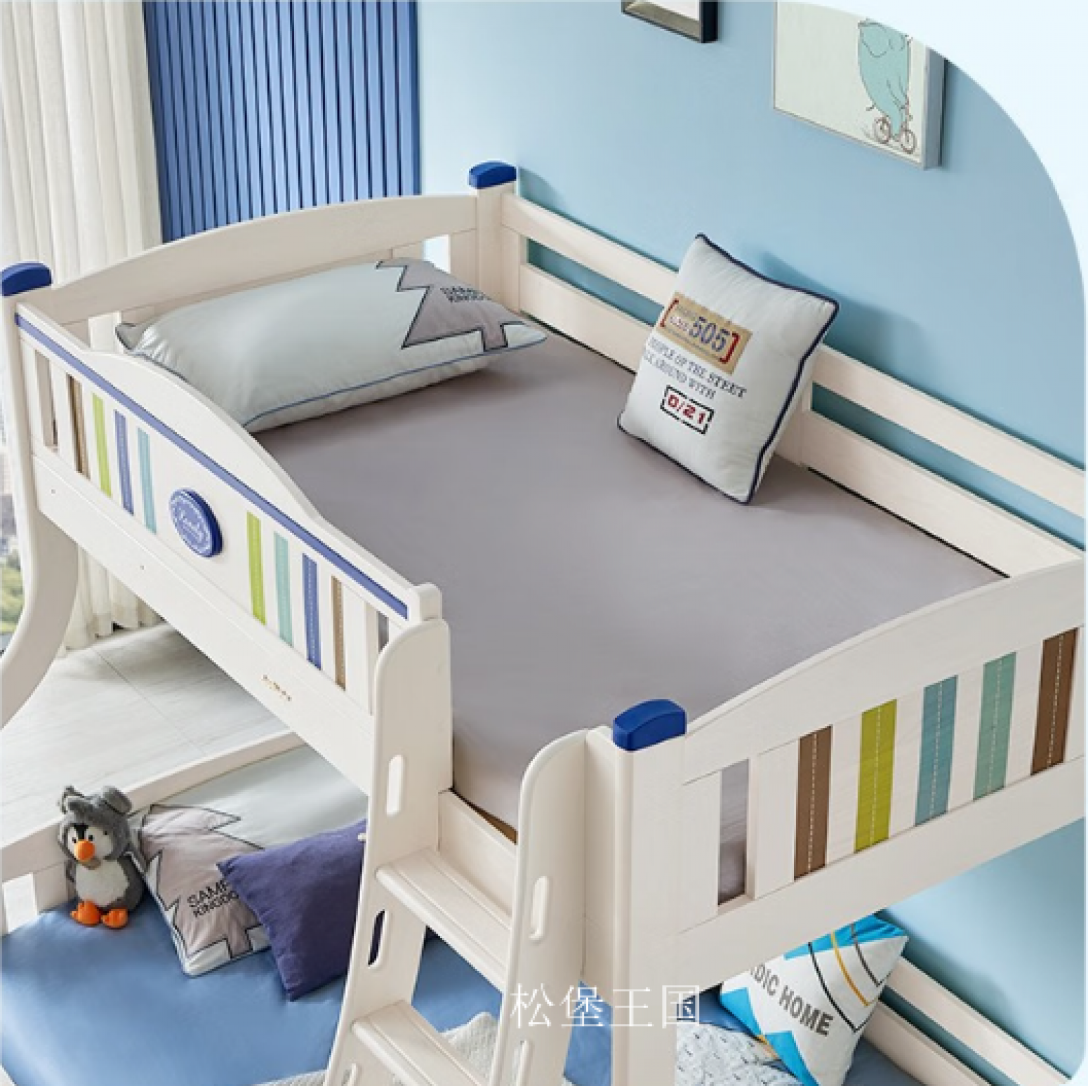 松堡王国Children's furnitureProduct《Simple Style Kids Bunk Bed》【图1】