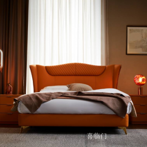 Product picture：Furniture factory喜临门Home Furnitureproduct name《Comfortable Guest Room Upholstered Bed》议价