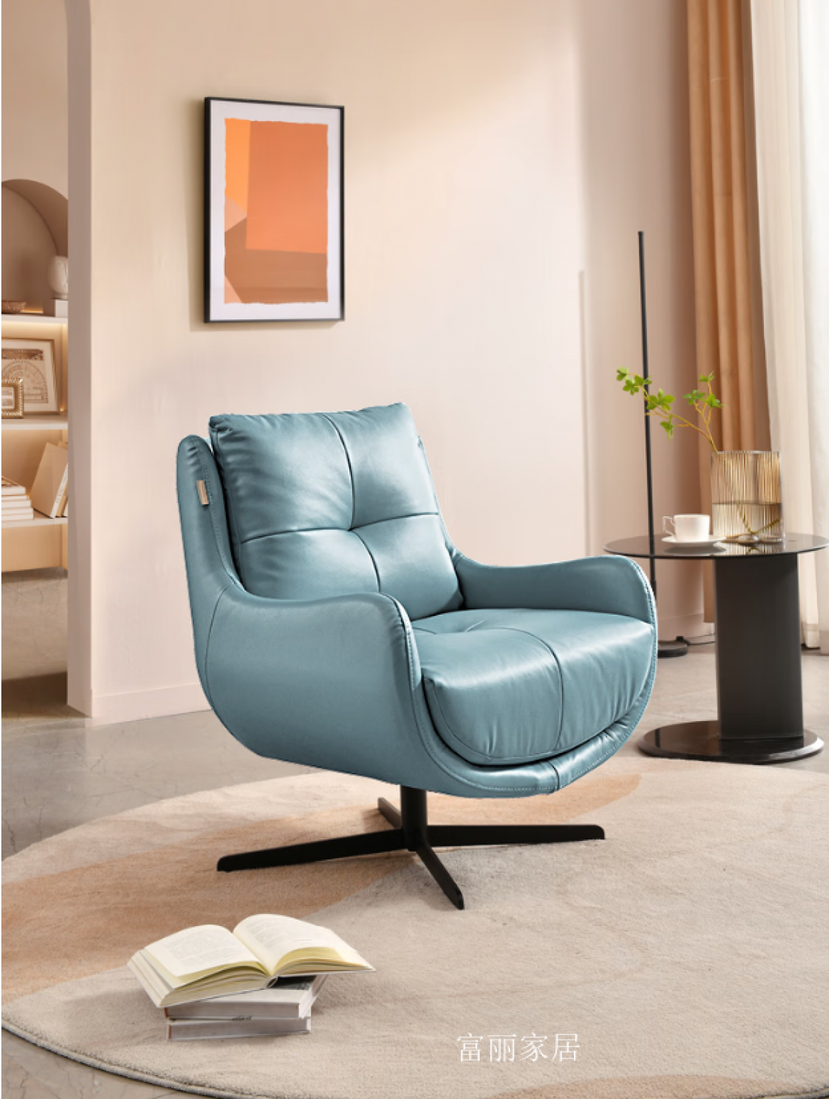 富丽家居Home FurnitureProduct《Single Leather Swivel Sofa》【图5】