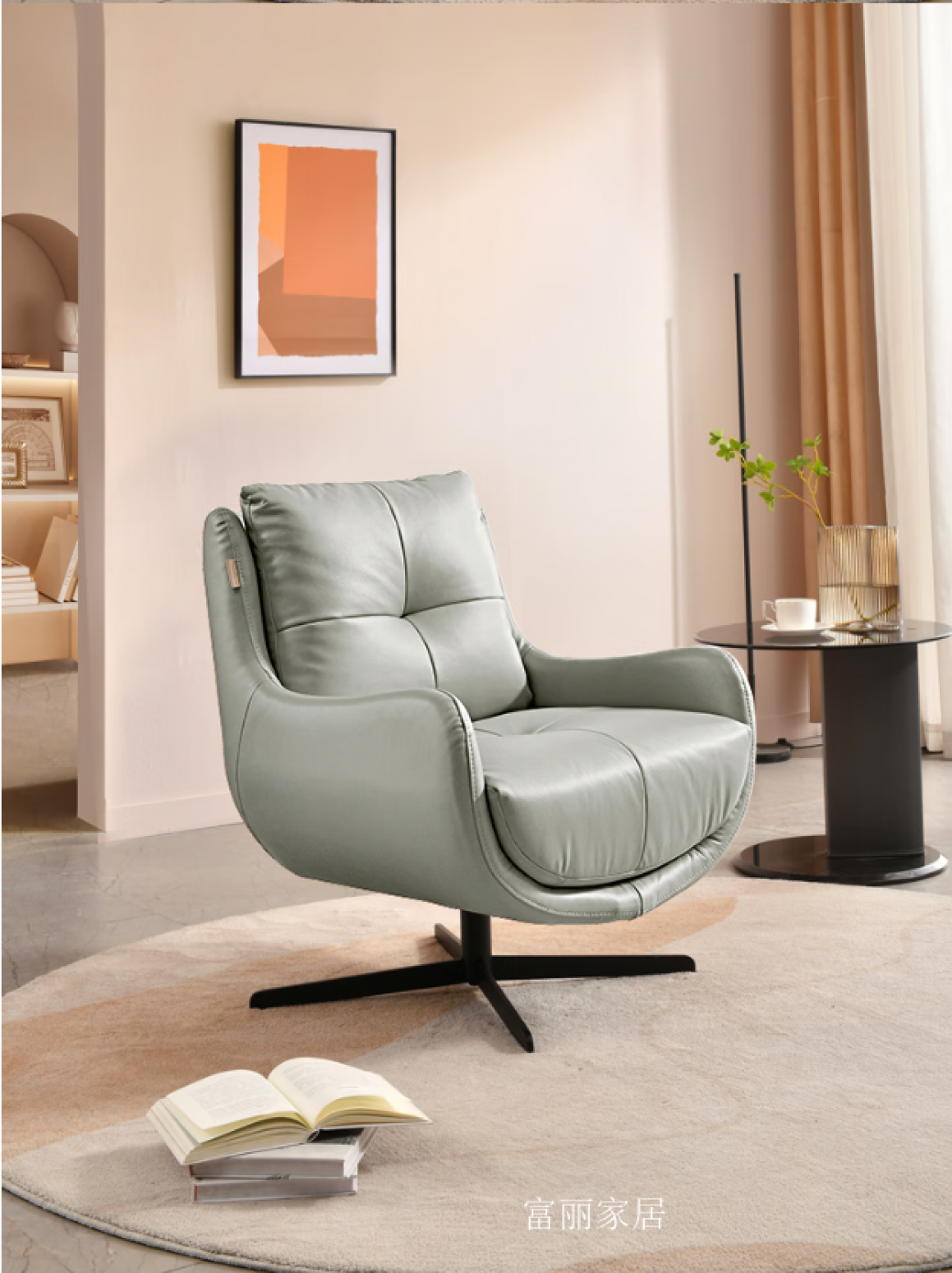 富丽家居Home FurnitureProduct《Single Leather Swivel Sofa》【图6】