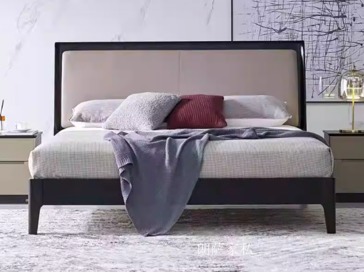 朗萨家私Home FurnitureProduct《Elevated Leather Bed Frame》【图0】