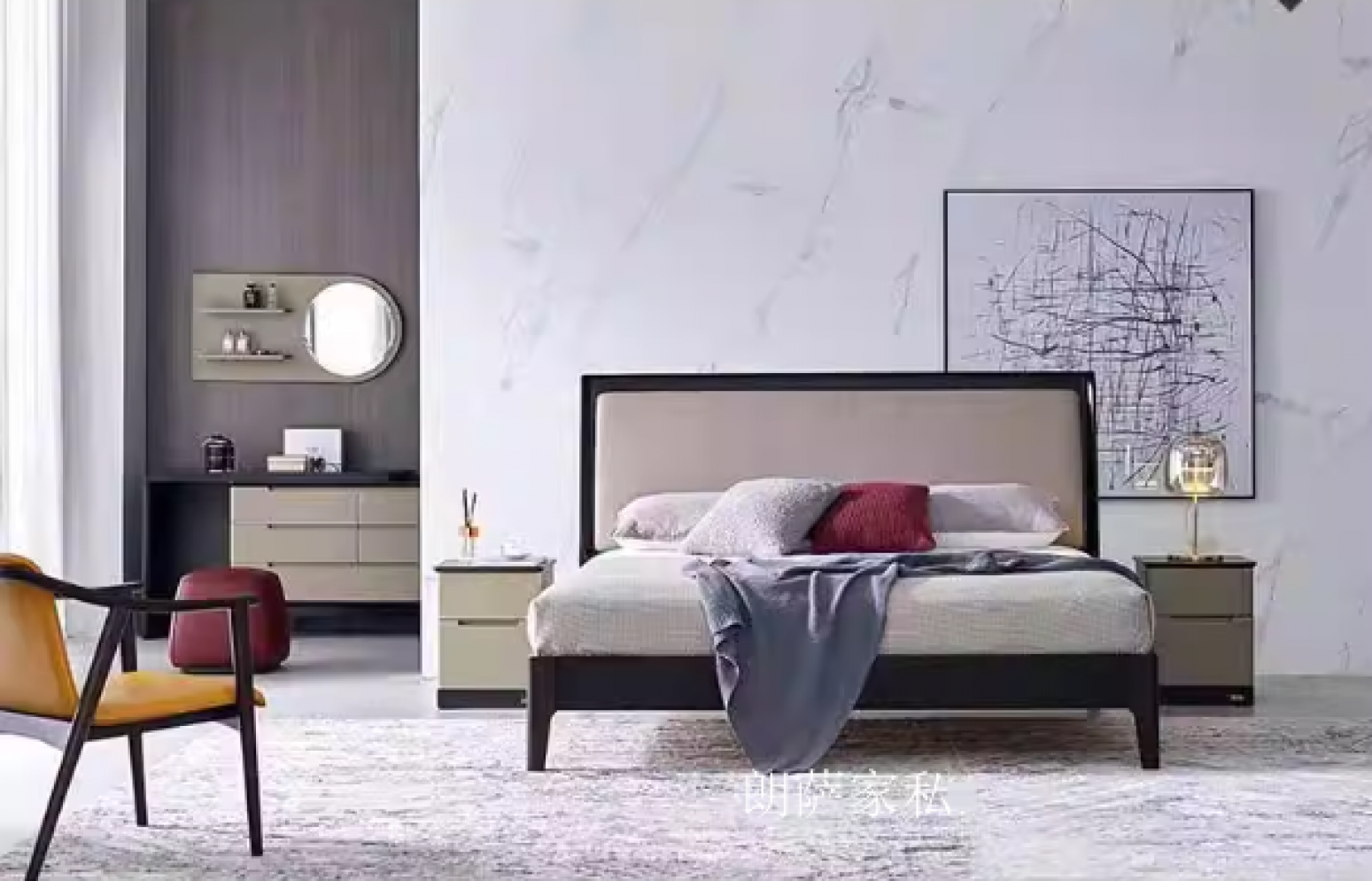 朗萨家私Home FurnitureProduct《Elevated Leather Bed Frame》【图1】