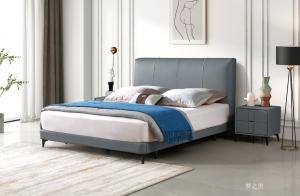 Product picture：Furniture factory梦之美Home Furnitureproduct name《Modern Leather Upholstered Bed》议价