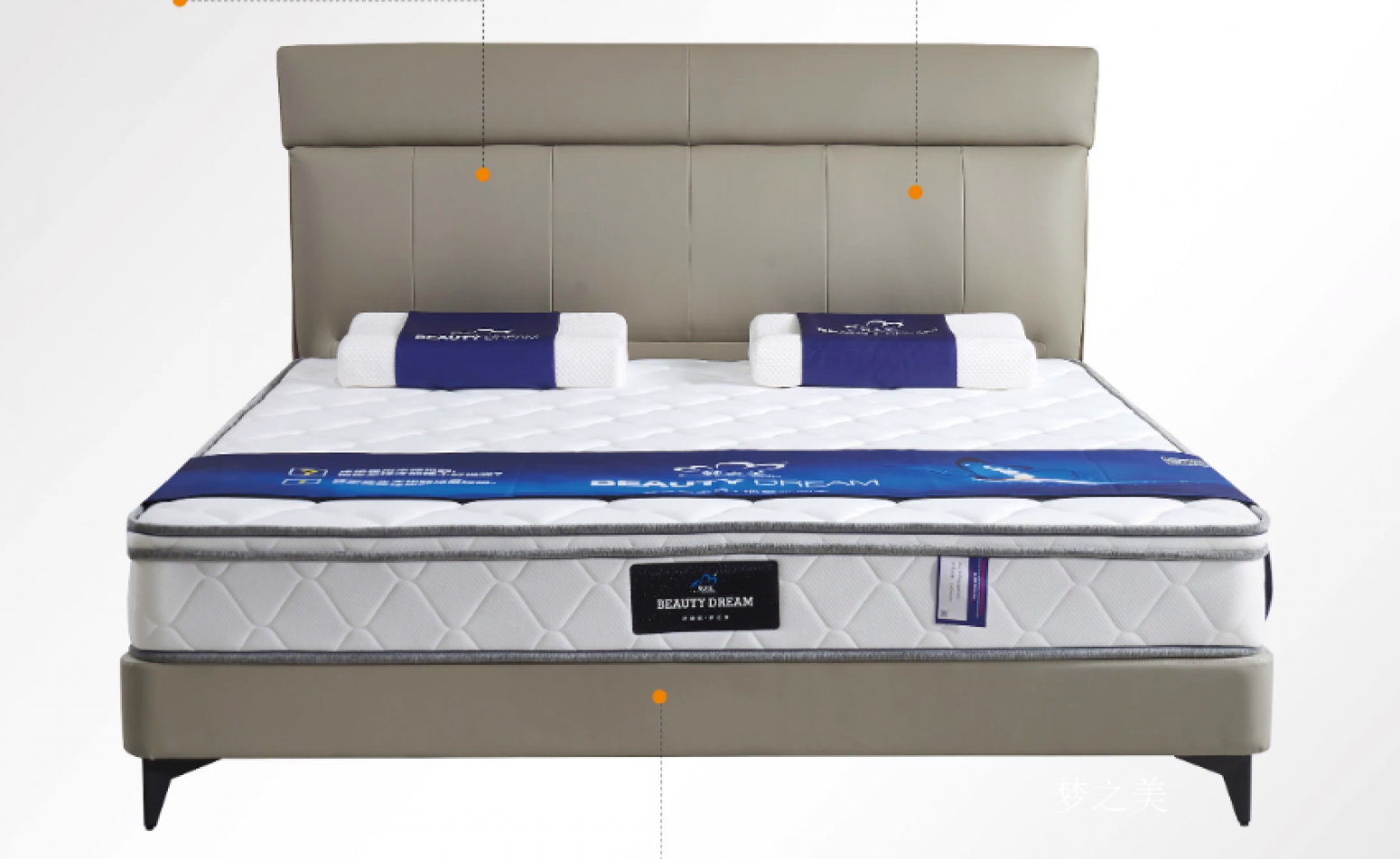 梦之美Home FurnitureProduct《Modern Minimalist Top-Grain Leather Bed Frame》【图4】