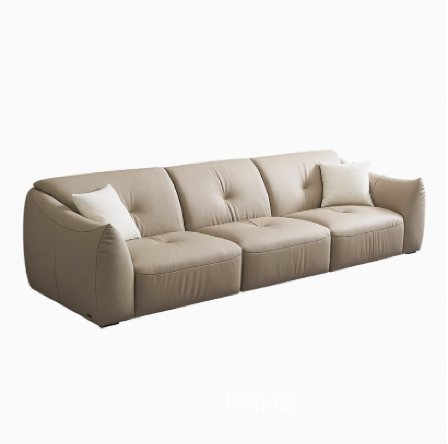 卡路福Home Furniture产品《Luxury Minimalist Straight-Line Leather Sofa》