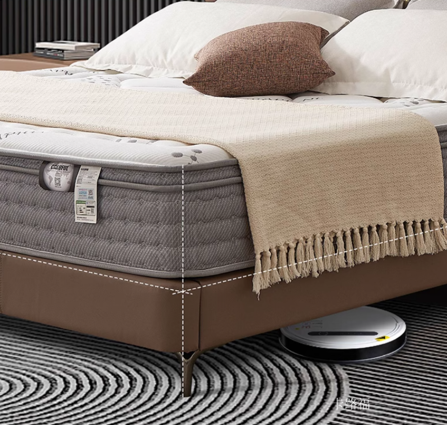 卡路福Home FurnitureProduct《Minimalist Yellow Cowhide & Goose Down Bed Frame》【图5】