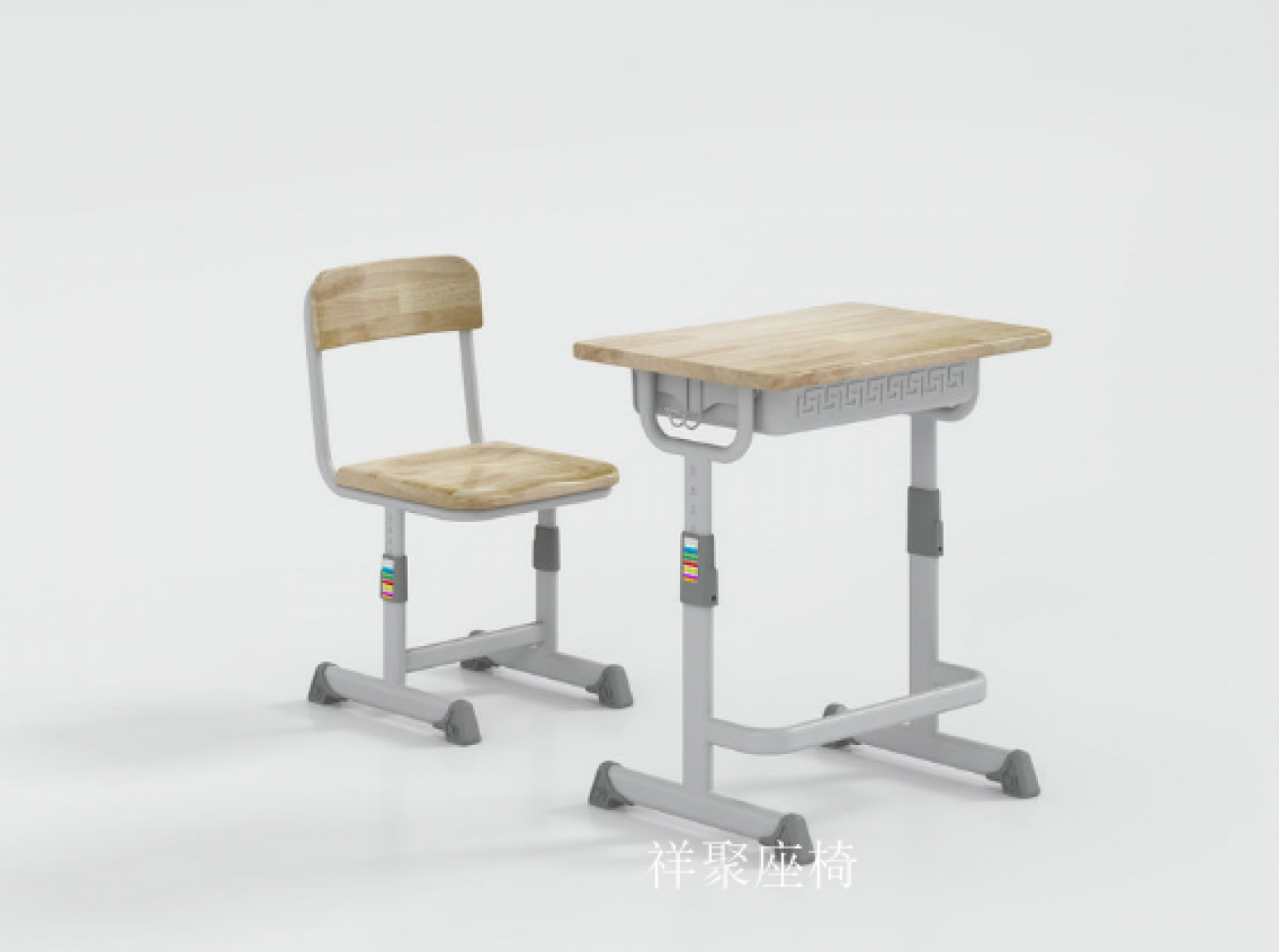 祥聚座椅Office  furnitureProduct《School Panel Desk and Chair Set》【图0】