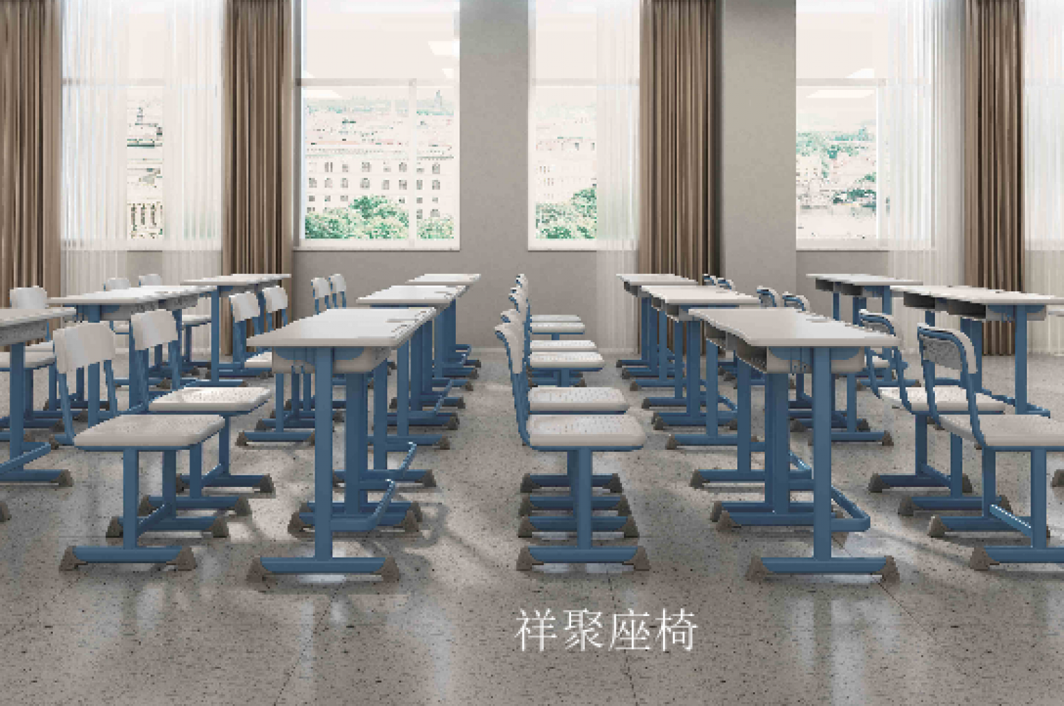 祥聚座椅Office  furnitureProduct《School Panel Desk and Chair Set》【图7】