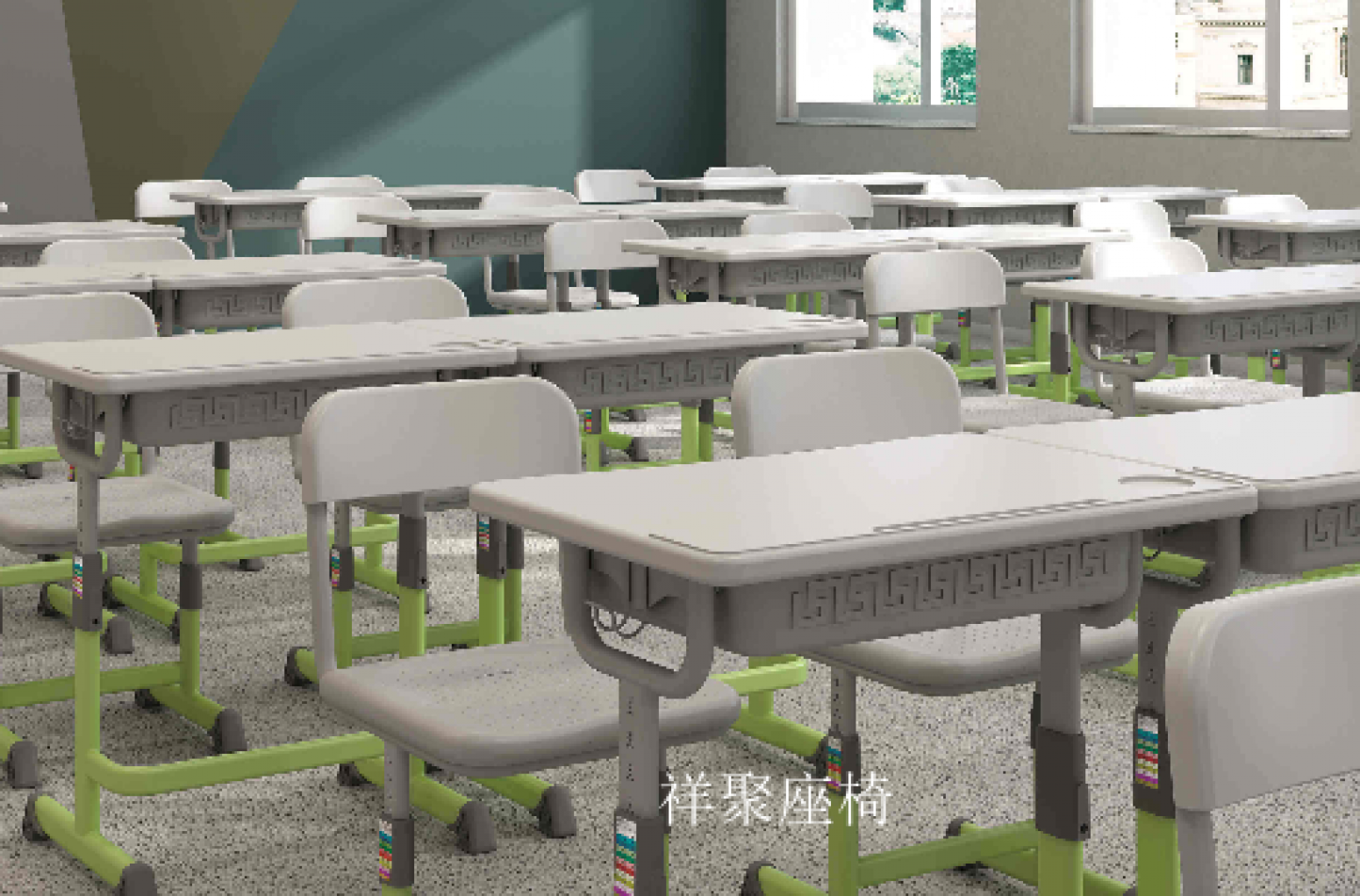 祥聚座椅Office  furnitureProduct《School Panel Desk and Chair Set》【图8】