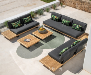 Product picture：Furniture factory东辉户外Outdoor  furnitureproduct name《Outdoor Teak Sofa Set》议价