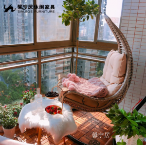 Product picture：Furniture factory馨宁居Home Furnitureproduct name《Crescent Moon Swing Chair》议价