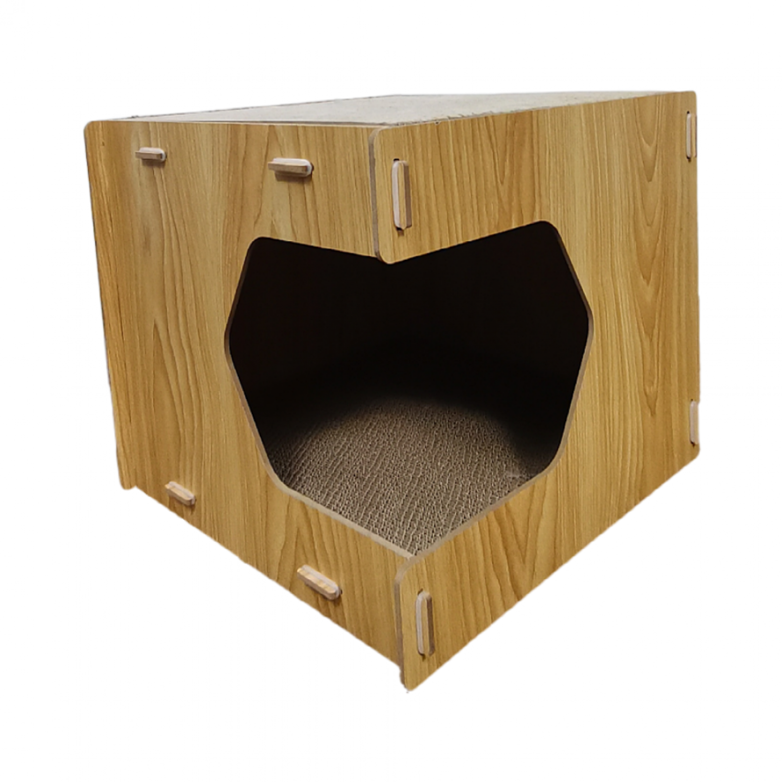 泰萌宠物Pet furnitureProduct《Solid Wood Corrugated Cat House》【图0】