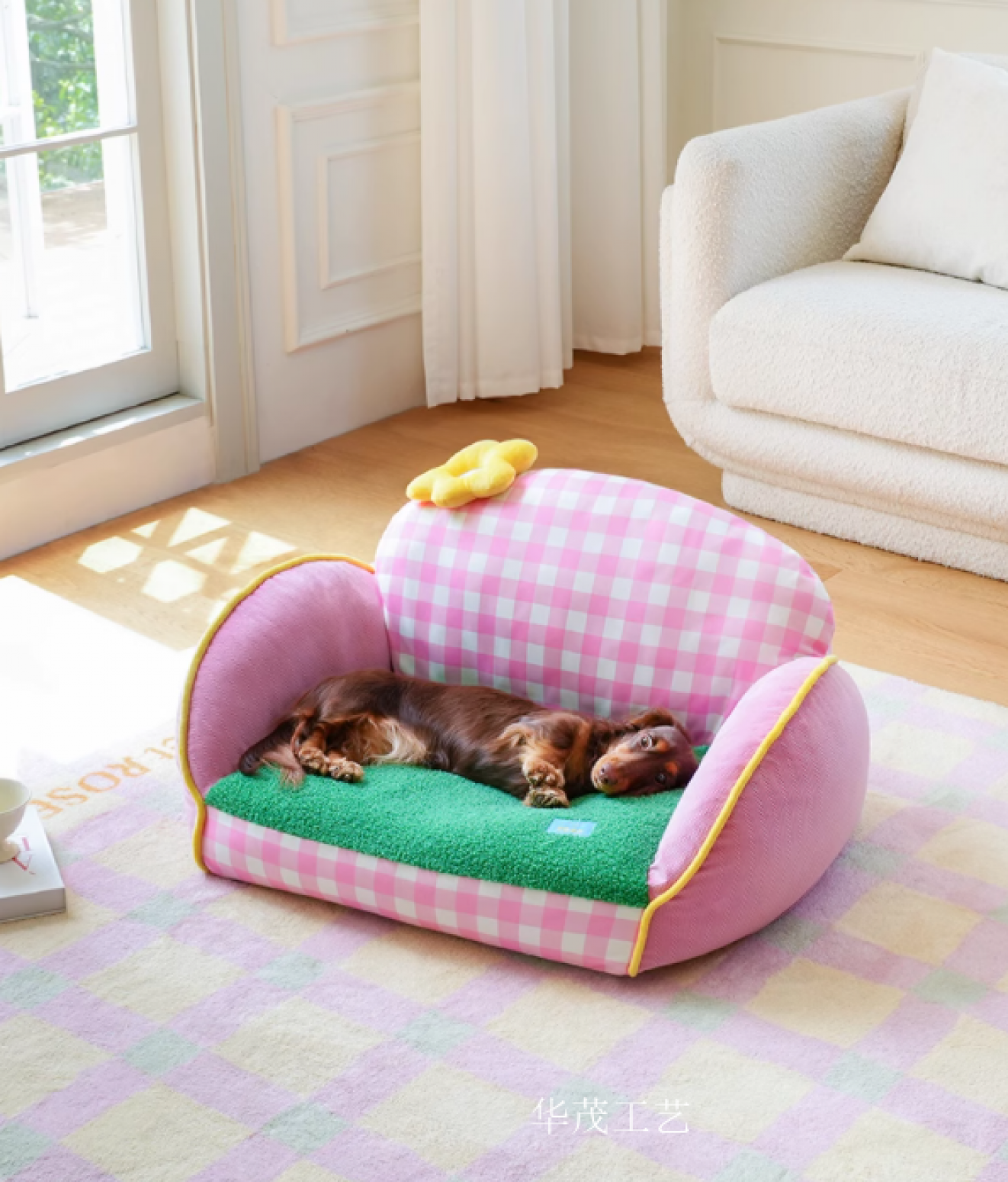 华茂工艺Pet furnitureProduct《Multicolor Flower Pet Sofa》【图3】