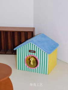 Product picture：Furniture factory华茂工艺Pet furnitureproduct name《Foldable Summer Pet House》议价