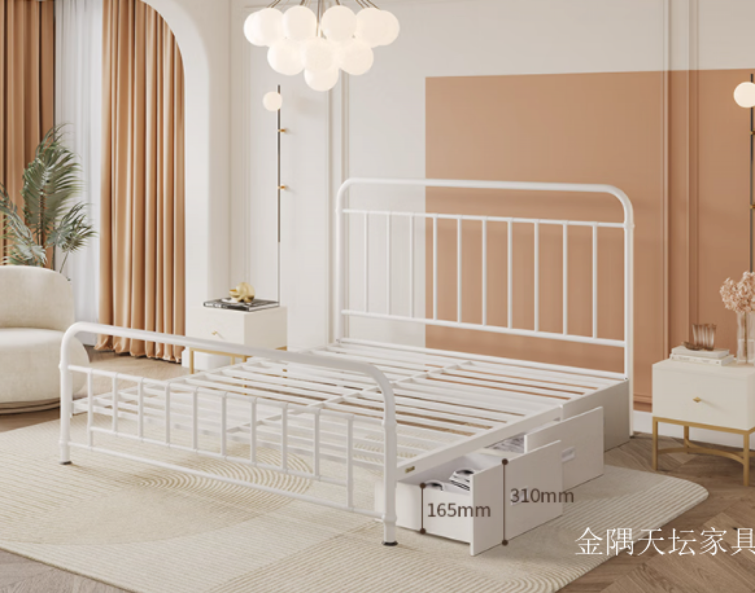 金隅天坛Home FurnitureProduct《Iron Art Bed • Modern Furniture》【图0】
