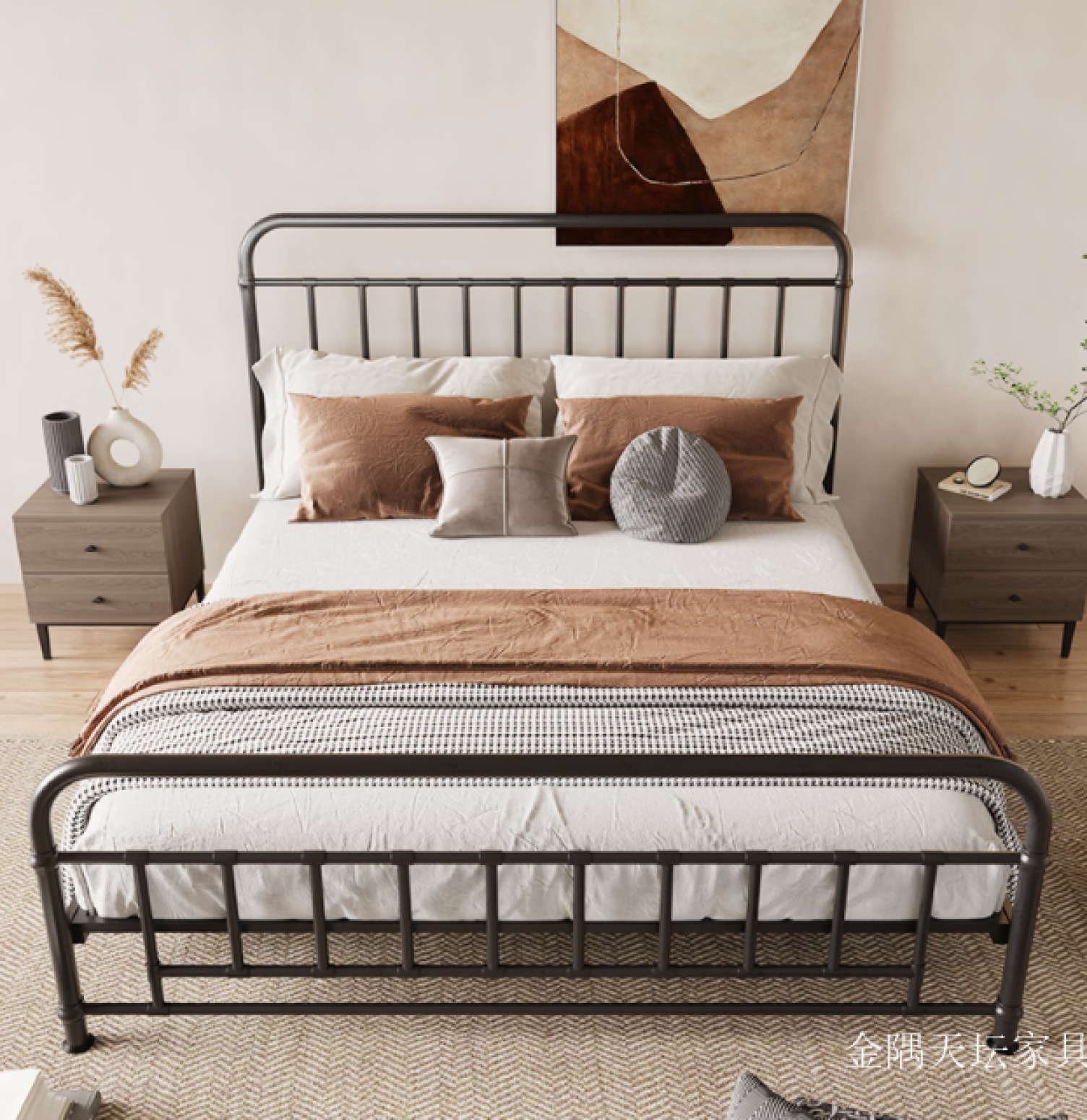 金隅天坛Home FurnitureProduct《Iron Art Bed • Modern Furniture》【图3】