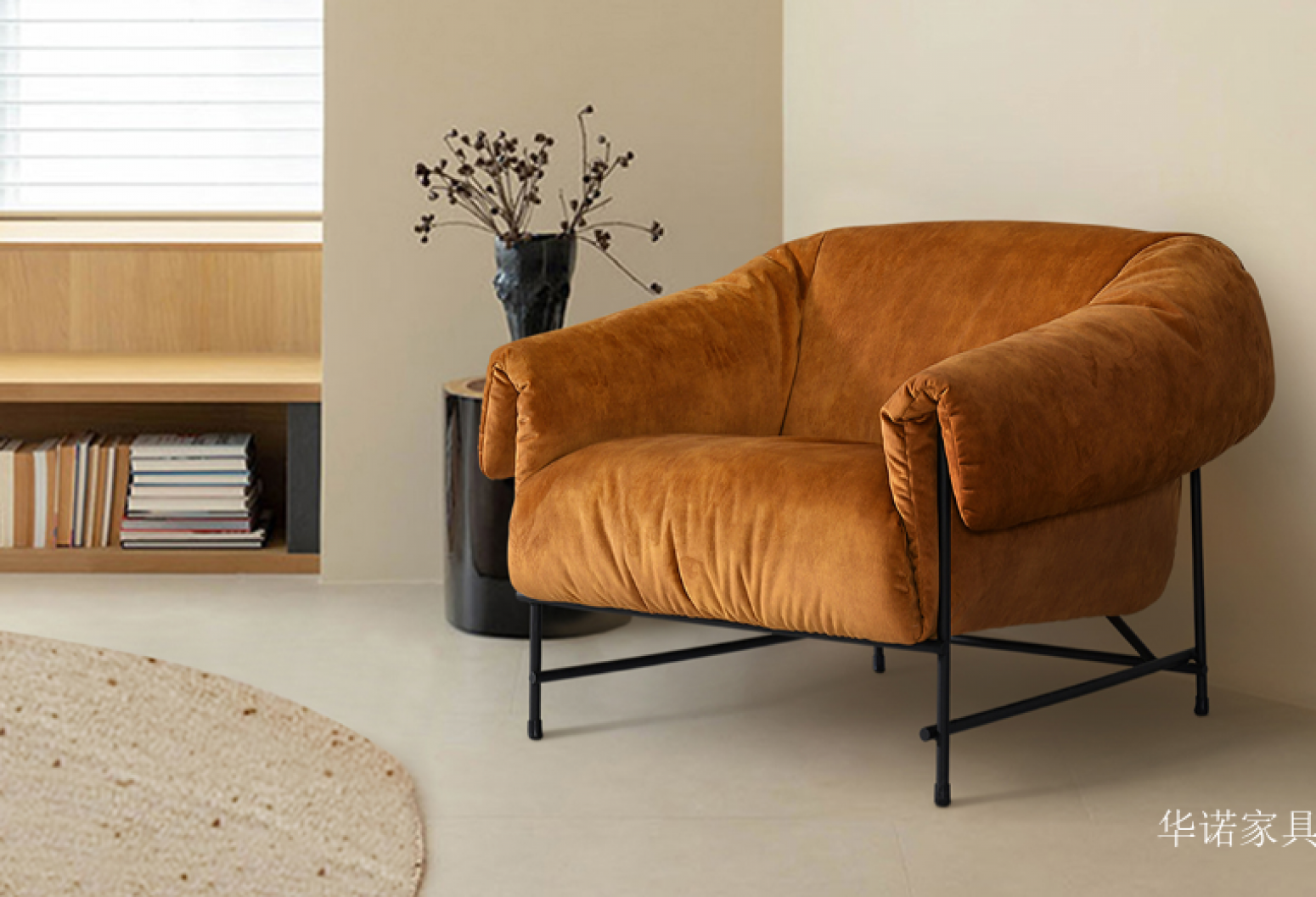 华诺家具Home FurnitureProduct《Italian simple single chair》【图0】