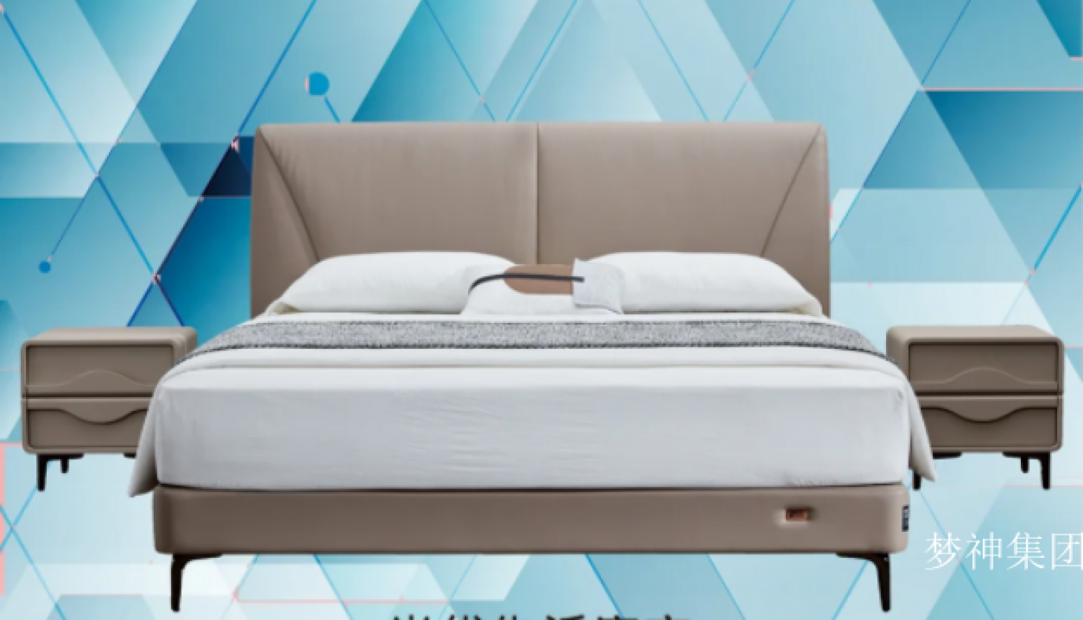 梦神集团Home FurnitureProduct《Checkered leather bed》【图1】