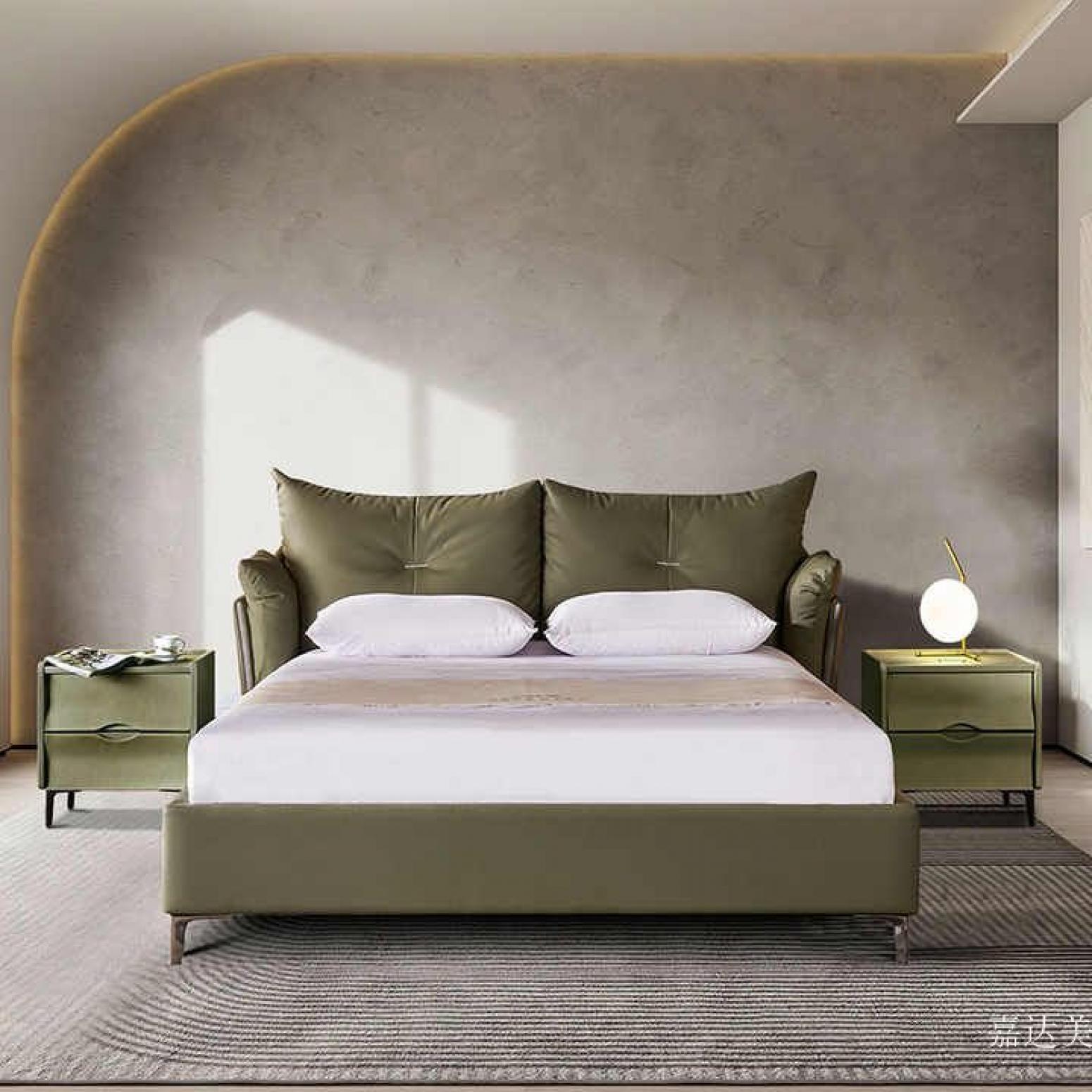 嘉达美 Home Furniture product 《Modern genuine leather bed》