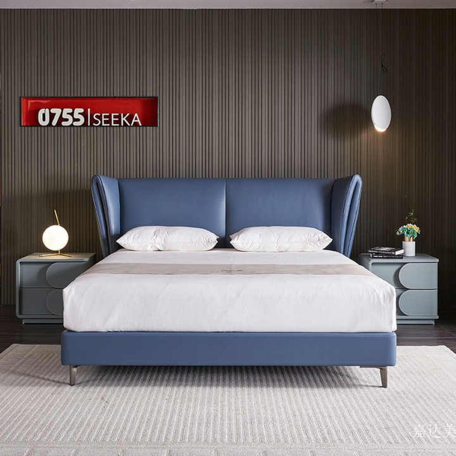 嘉达美 Home Furniture Product 《Modern genuine leather bed》【图2】