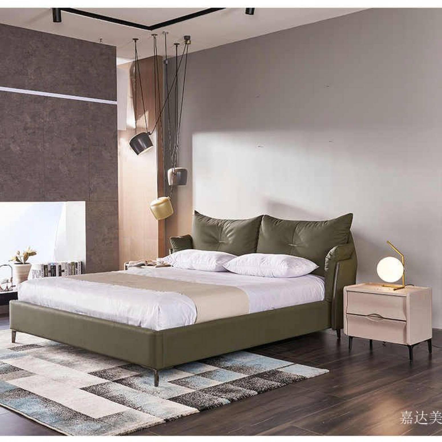 嘉达美 Home Furniture Product 《Modern genuine leather bed》【图3】