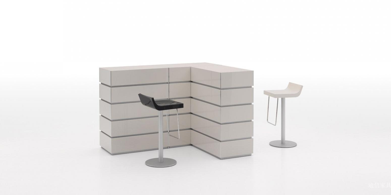迪信家具 Home Furniture Product 《Dixin Glossy L-Shaped Bar Counter》【图0】