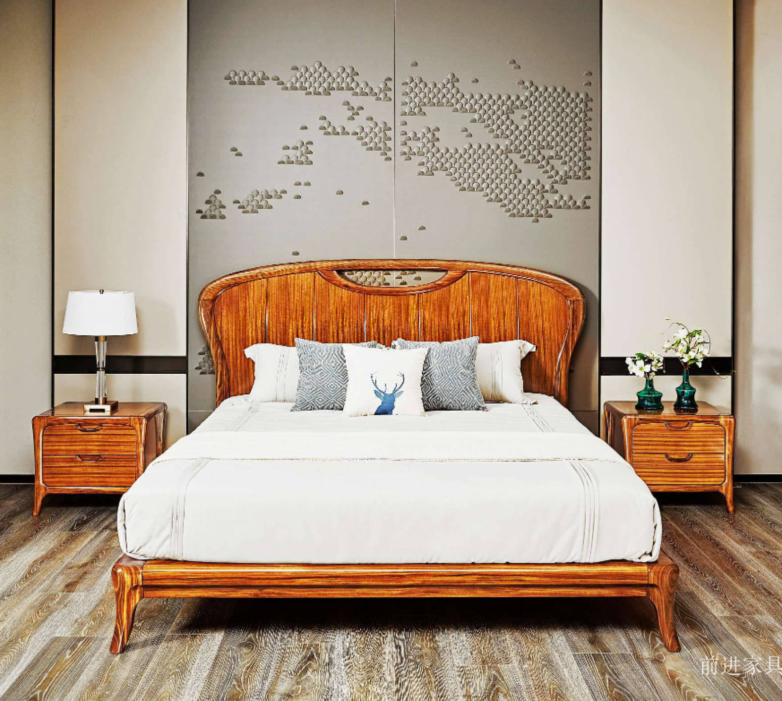 前进家具 Home Furniture product 《Solid Wood Queen/King Size Bed》