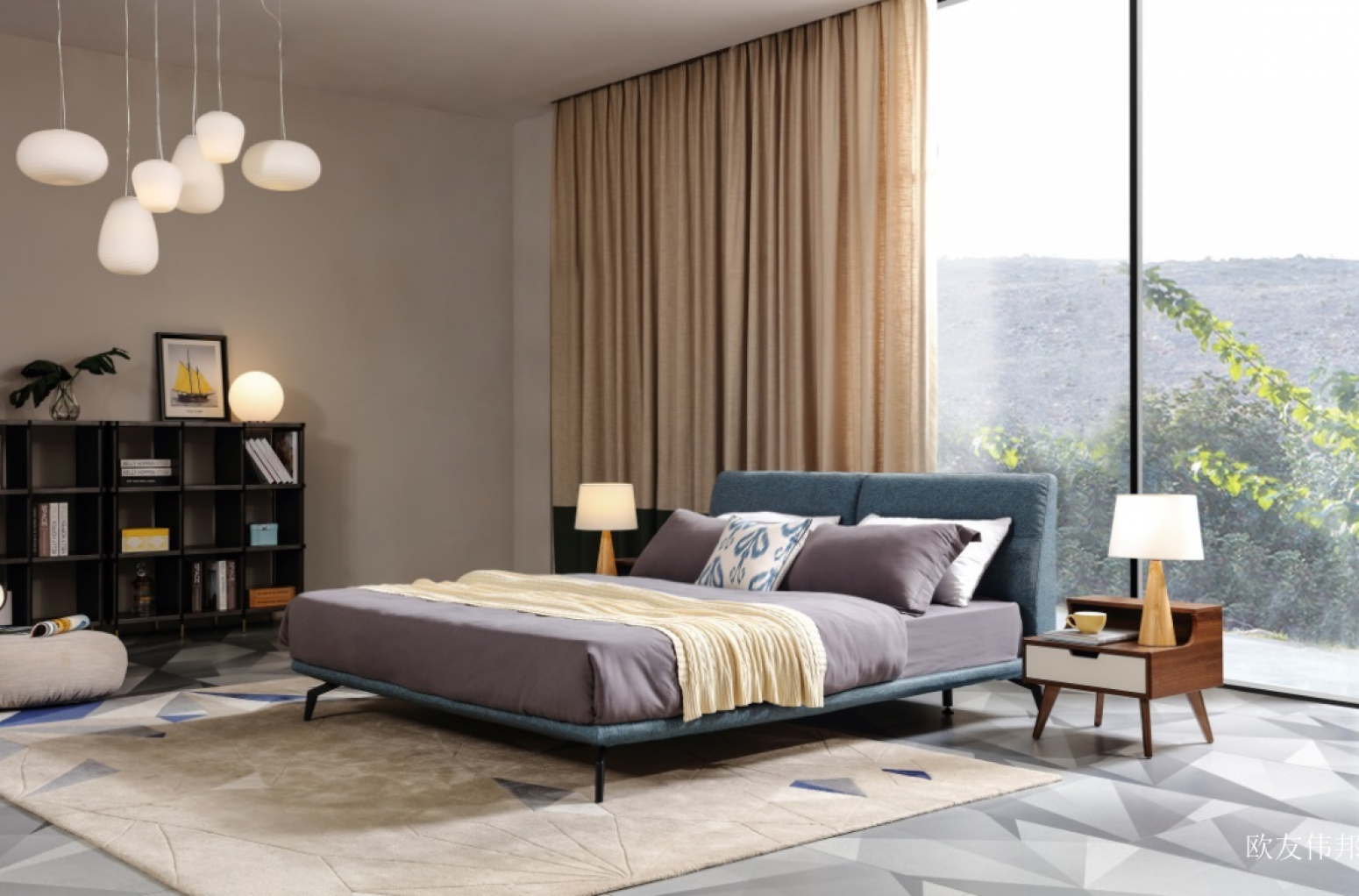 欧友伟邦 Home Furniture Product 《Simple fabric bed》【图2】