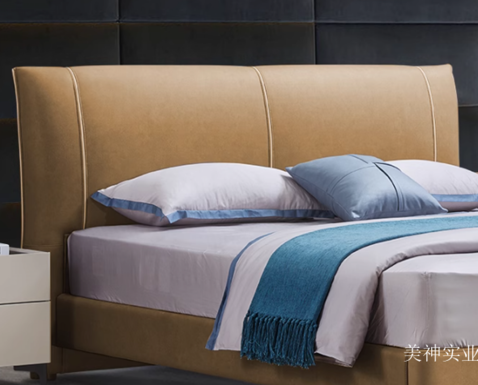 美神实业 Home Furniture Product 《Meishen Italian genuine leather bed》【图3】