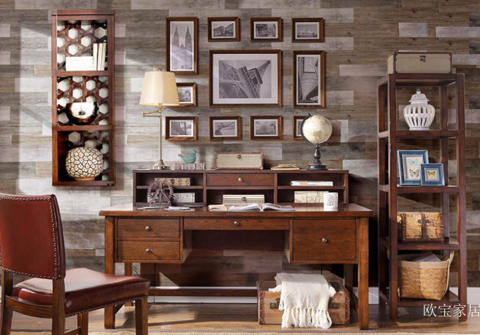 欧宝家居 Home Furniture product 《Timei Modern Light Luxury solid Wood desk》