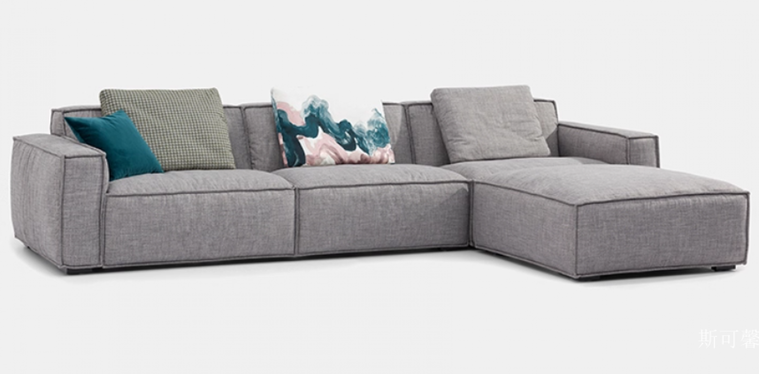 斯可馨 Home Furniture Product 《Italian Minimalist Linen-Cotton Fabric Sofa》【图1】