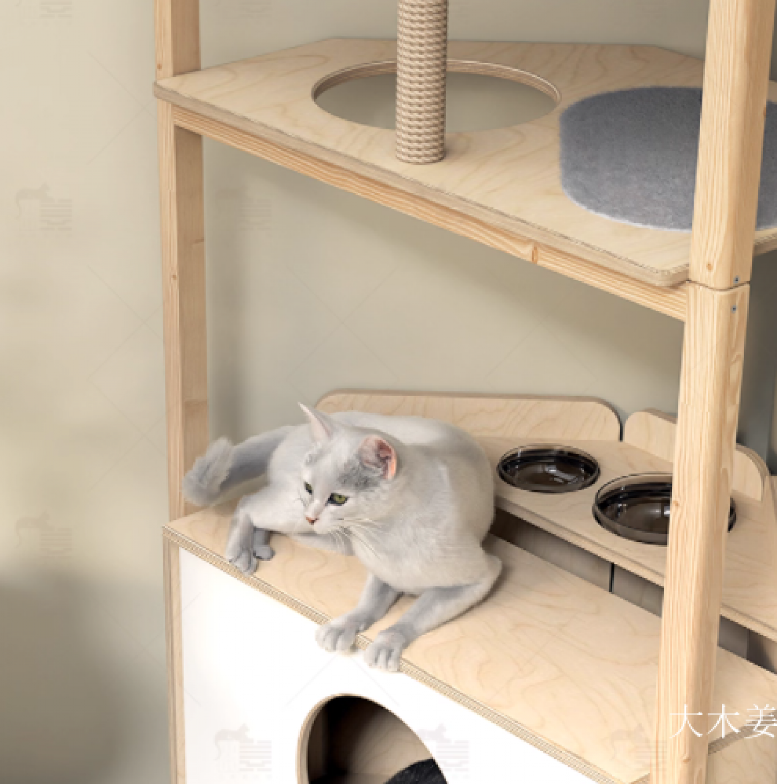 大木姜 Pet furniture Product 《Corner cat climbing frame》【图1】