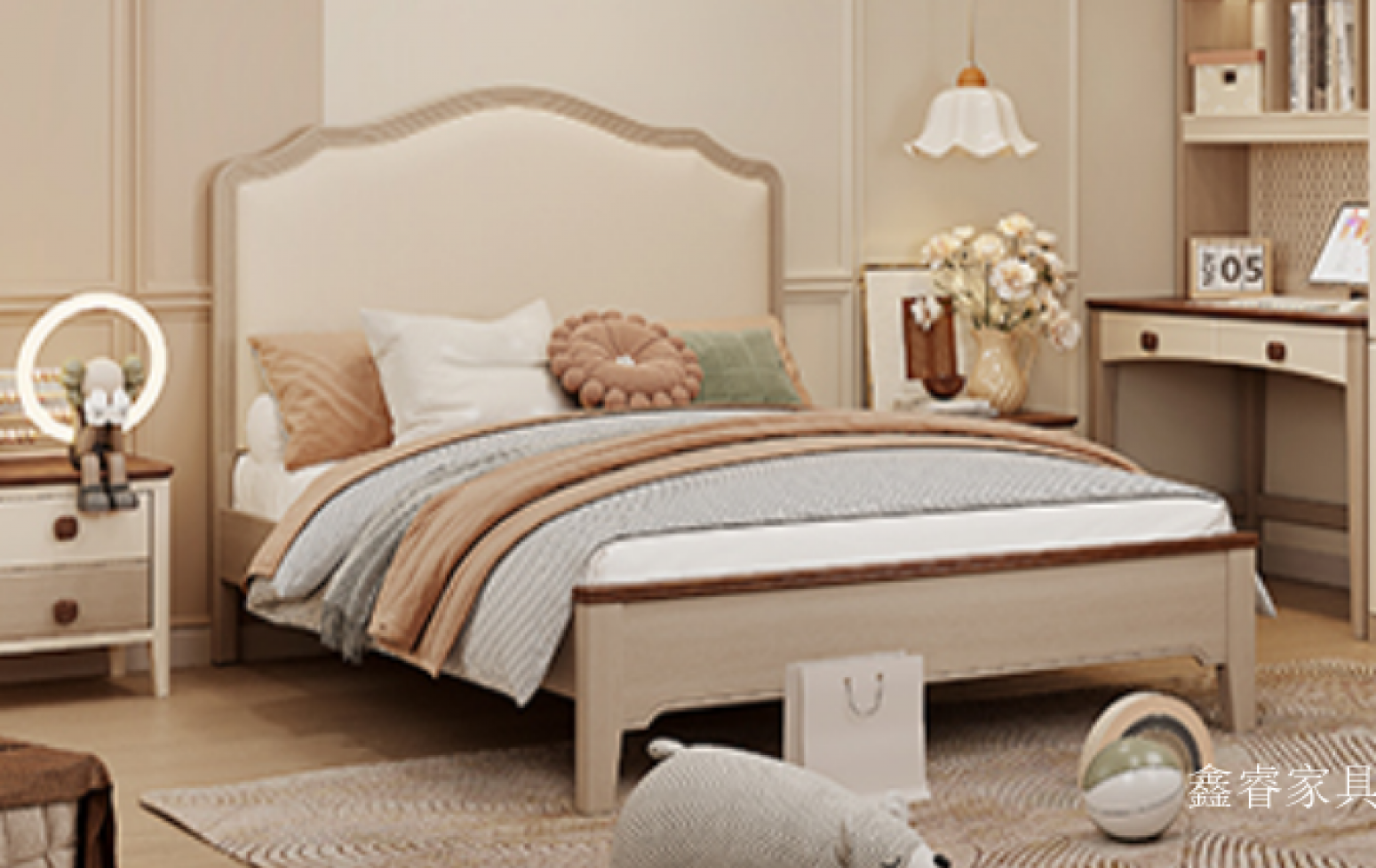 鑫睿家具 Children's furniture Product 《Ruimei Solid Wood children's bed》【图2】