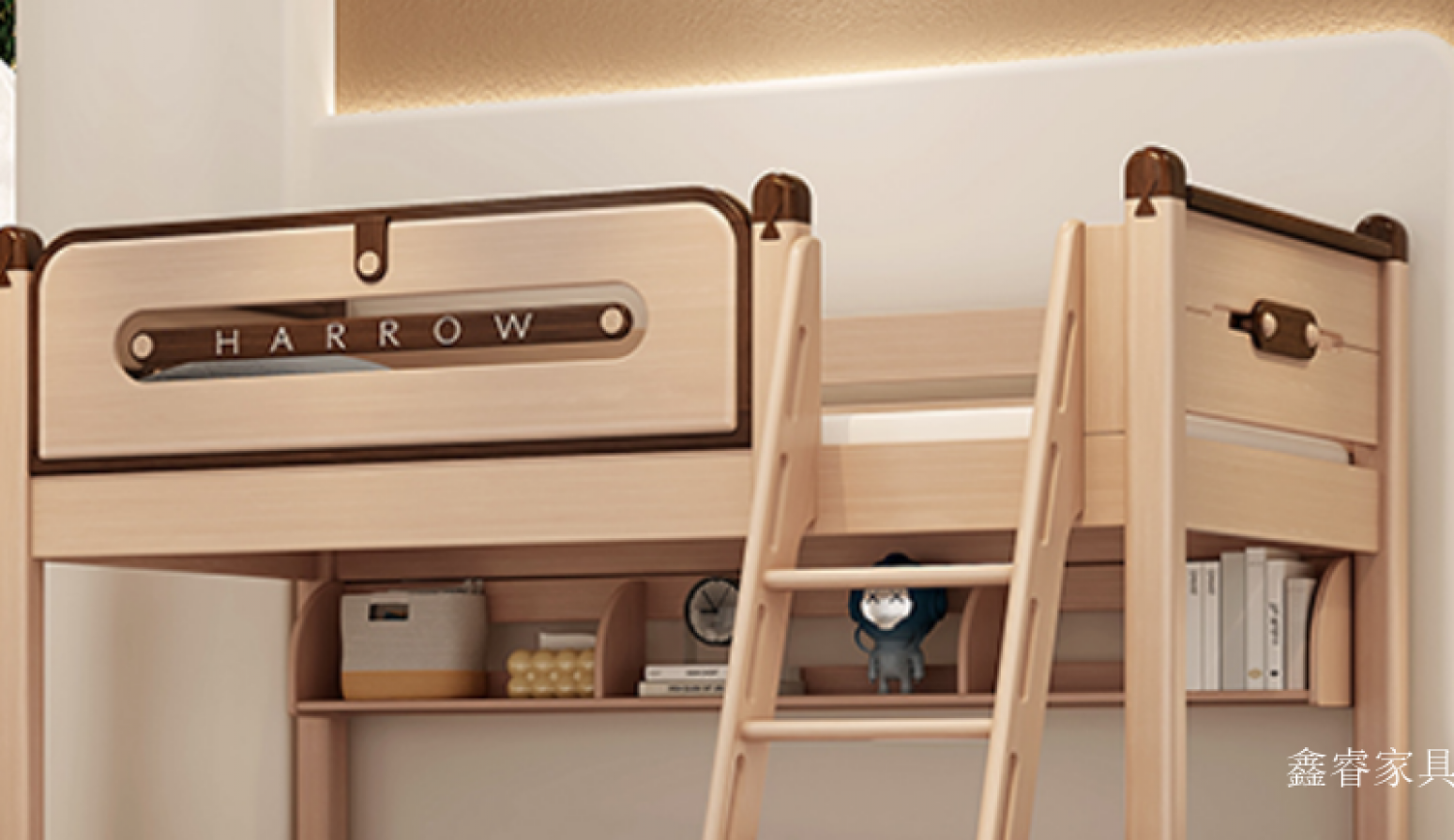 鑫睿家具 Children's furniture Product 《Children's solid wood bunk bed》【图0】