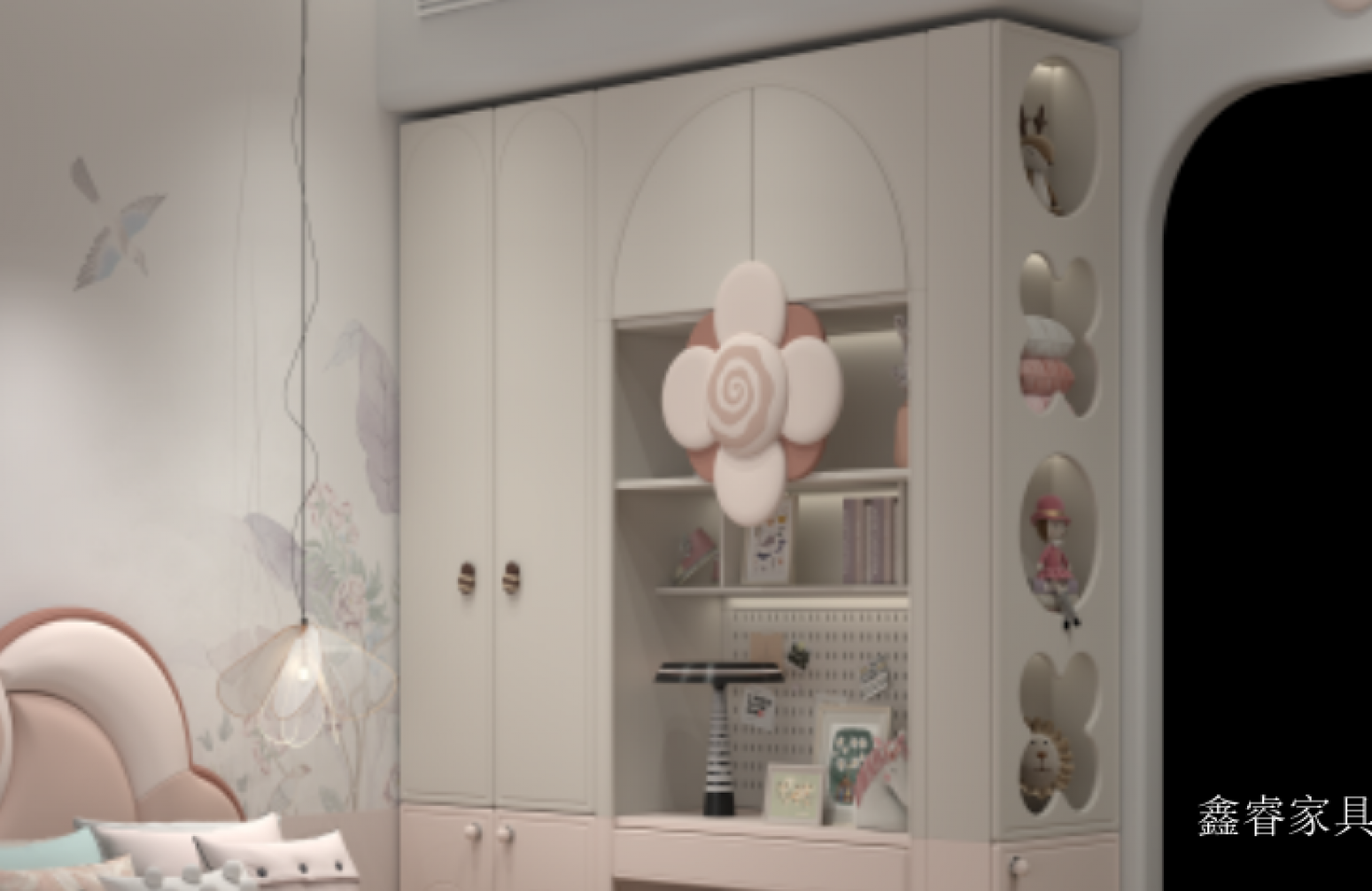 鑫睿家具 Children's furniture Product 《Flower-like princess-style children's bed》【图1】