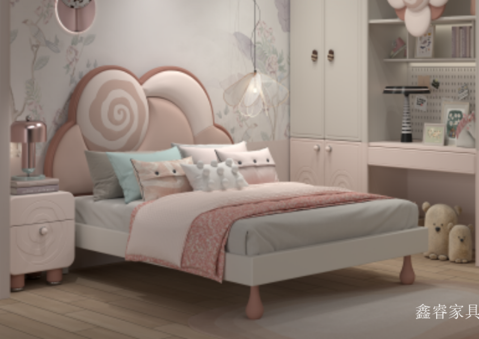 鑫睿家具 Children's furniture Product 《Flower-like princess-style children's bed》【图2】