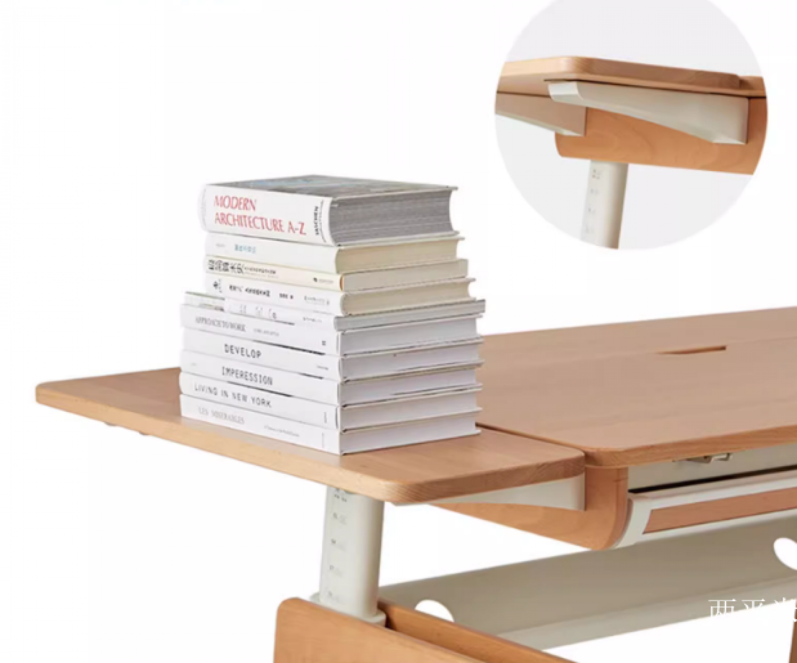 两平米 Children's furniture Product 《Height-adjustable wooden study desk》【图0】