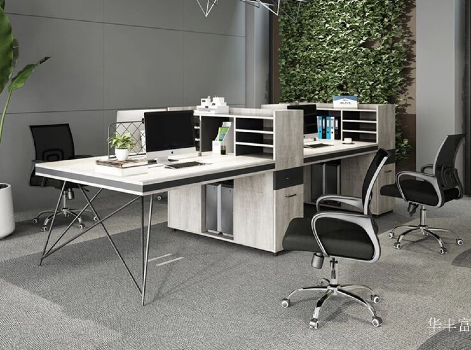 华丰富 Office furniture Product 《A four-person desk》【图2】