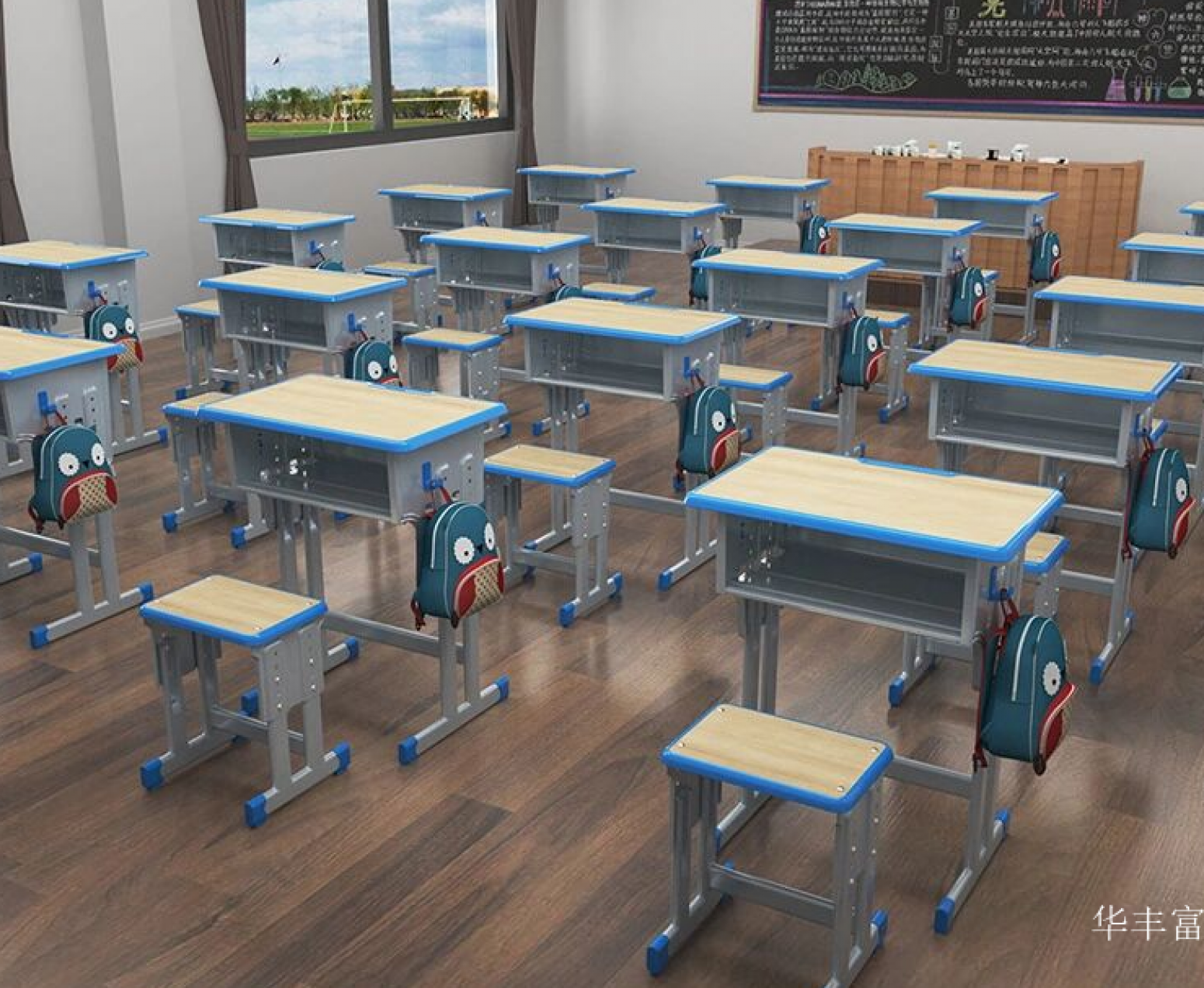 华丰富 Office furniture product 《School desks and chairs》