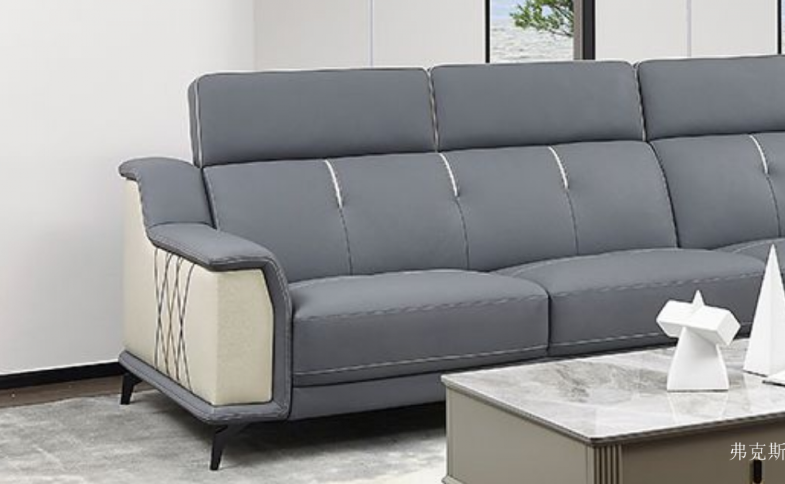弗克斯 Home Furniture Product 《grayish-white soft sofa》【图2】