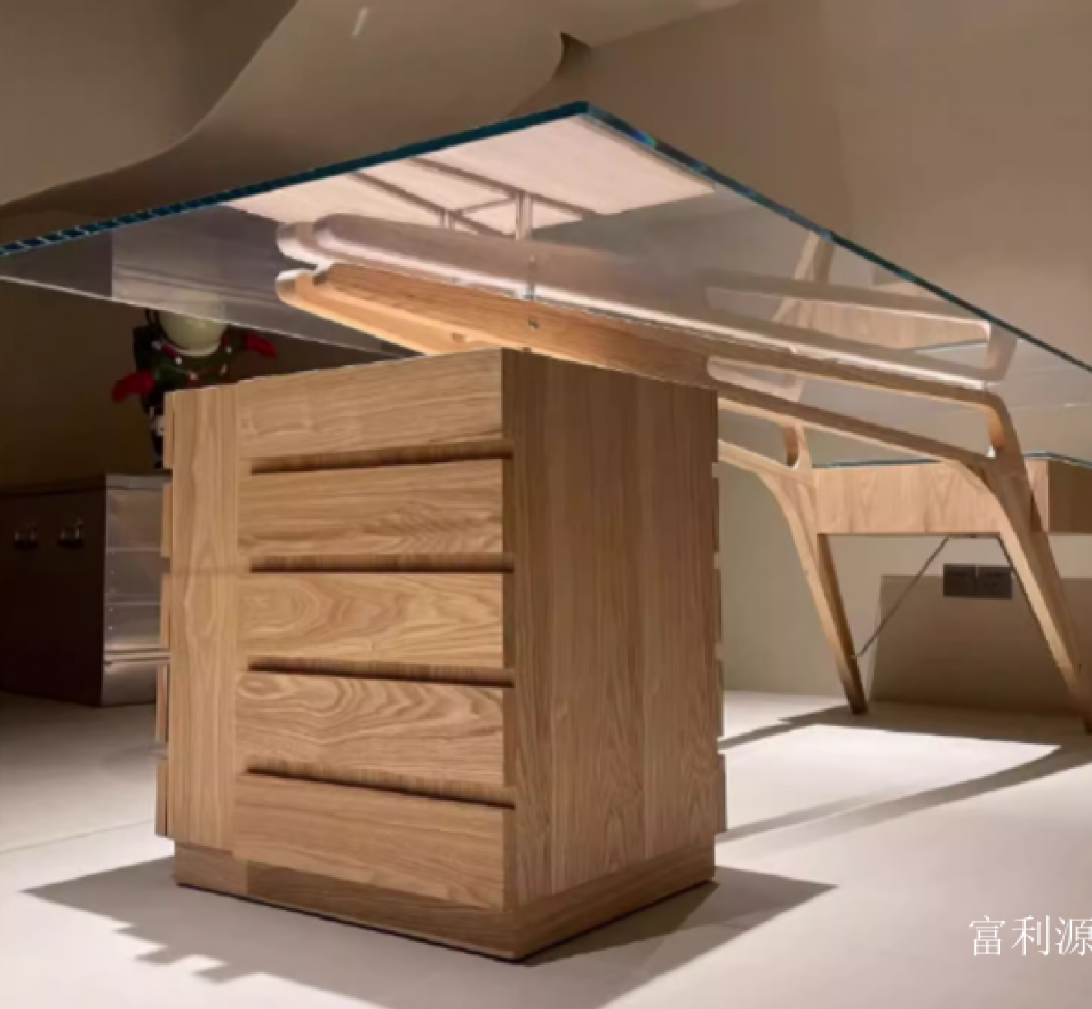 富利源 Office furniture Product 《Tempered glass office desk》【图2】
